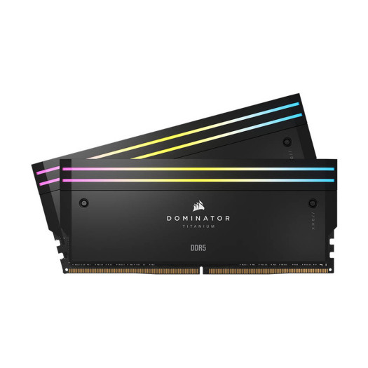 CORSAIR Dominator Titanium 32GB (2x16GB) DDR5 RGB Desktop Memory Kit, 6600MHz Memory Speed, CL32 CAS Latency, 1.40V Memory Voltage, 288 Pin, XMP, iCUE Cmpt, Black | CMP32GX5M2X6600C32